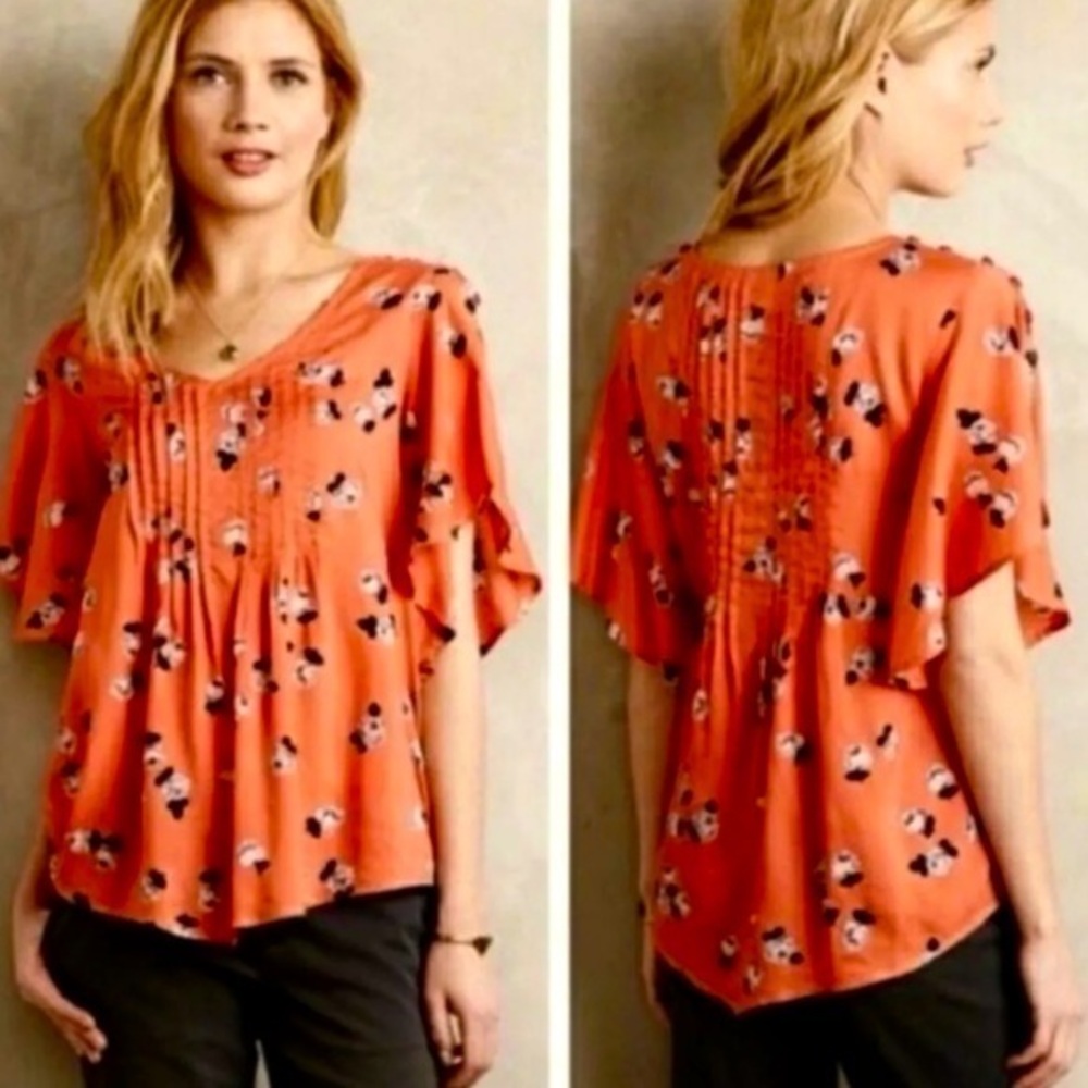Anthropologie Maeve Maya Floral Blouse Top